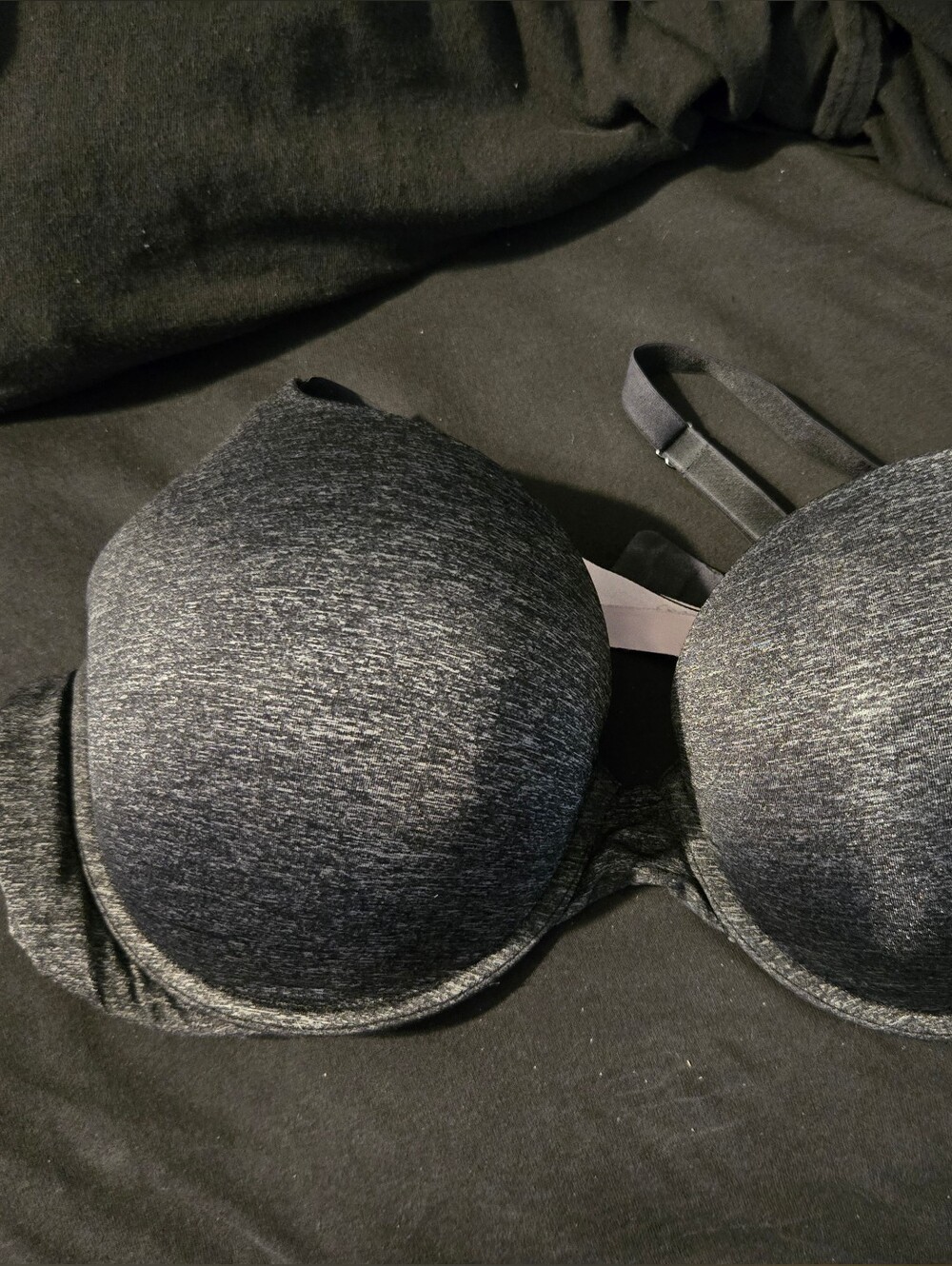 Heather Charcoal Victoria's Secret T-Shirt Push-up Bra - Women Intimates